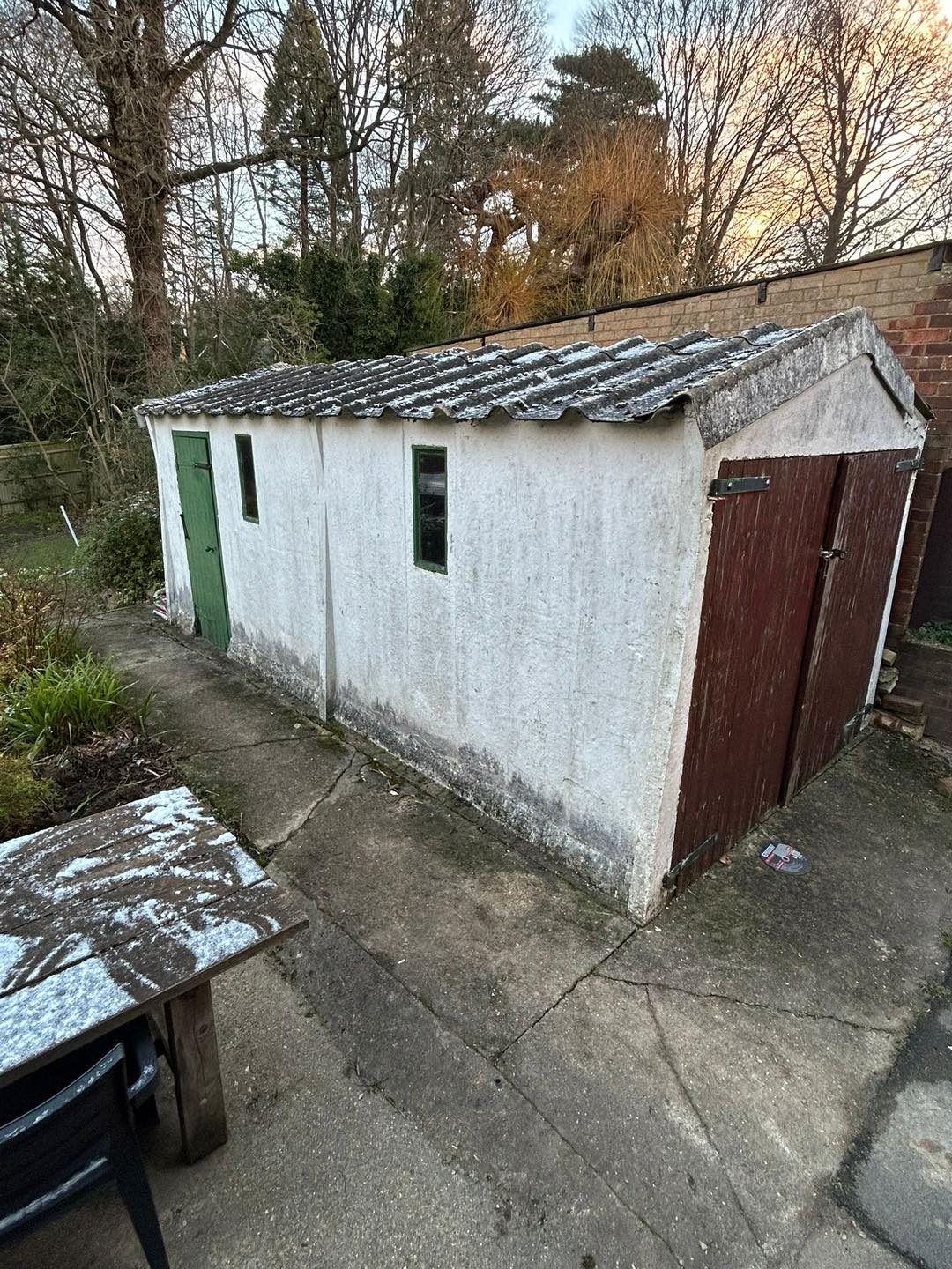 Garage before removal