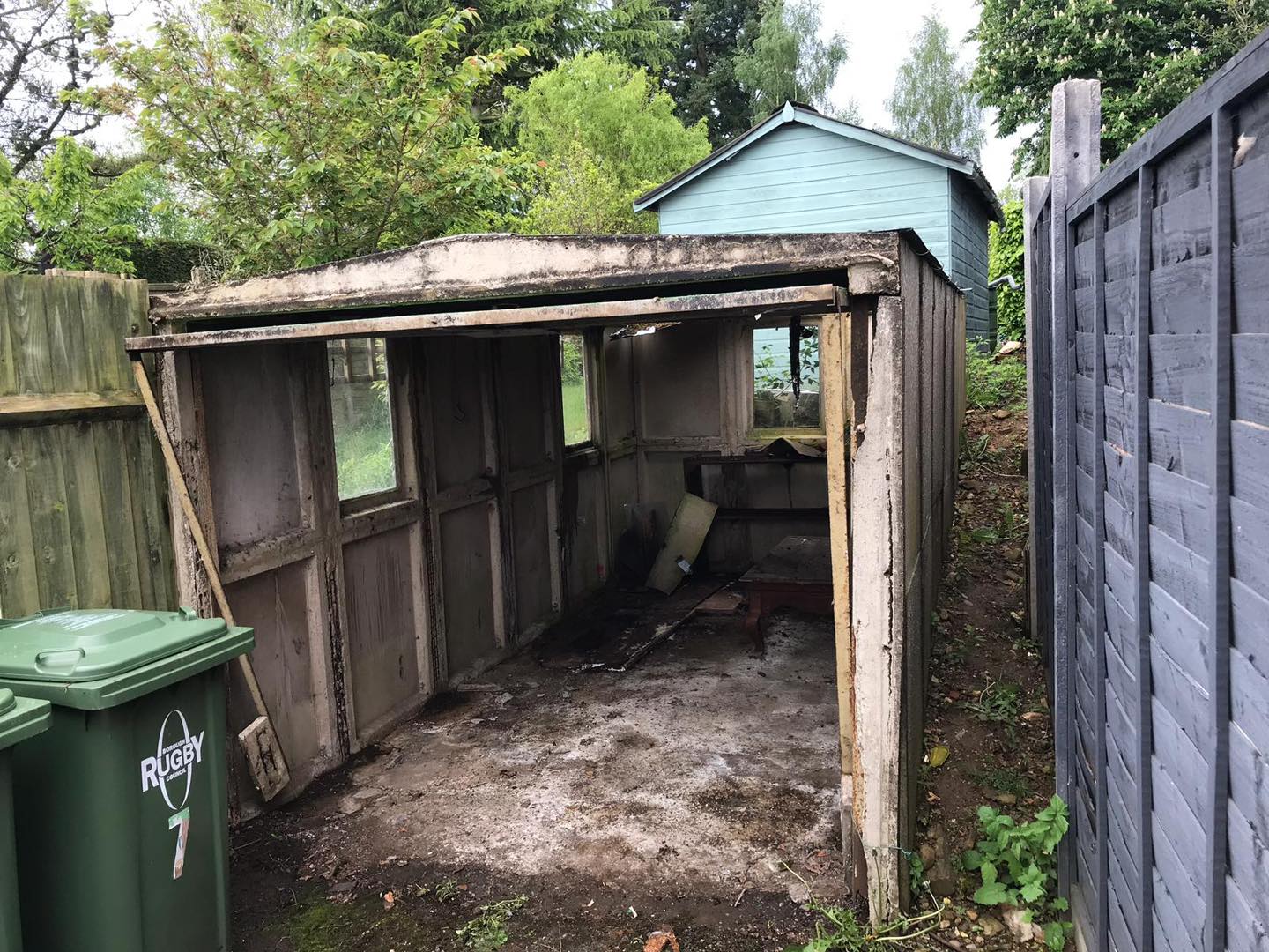 Garage before removal