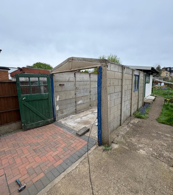 Garage before removal