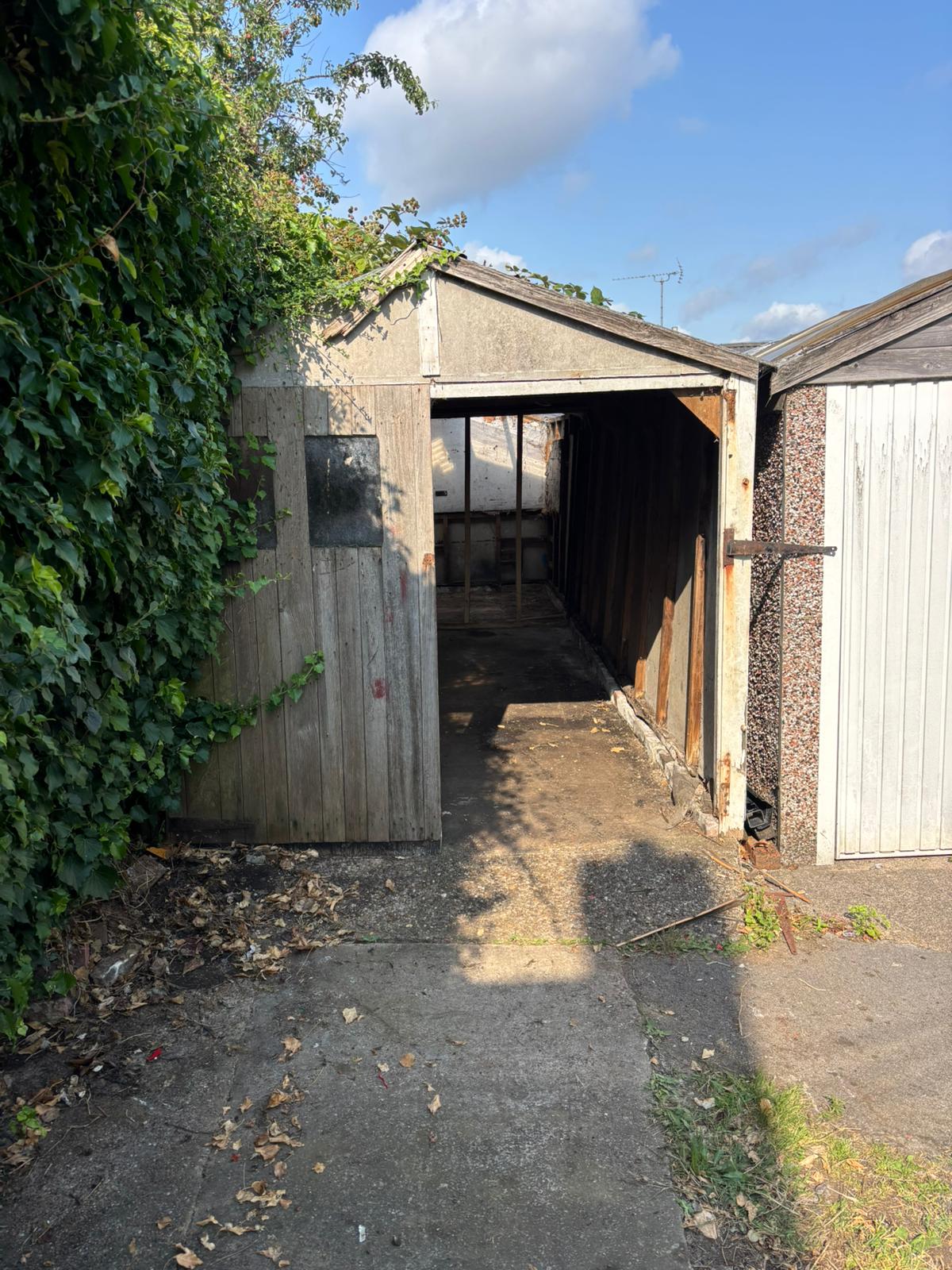 Garage before removal